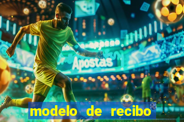 modelo de recibo de pagamento word