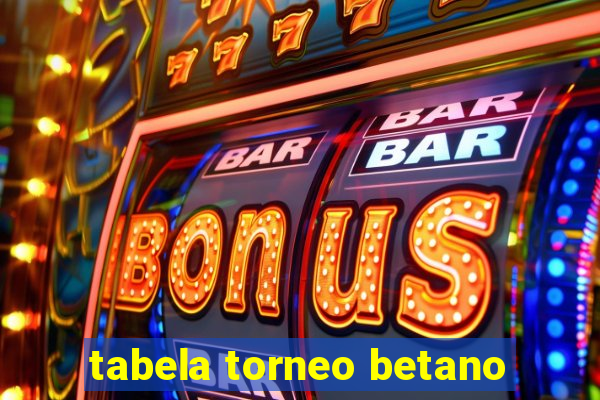 tabela torneo betano