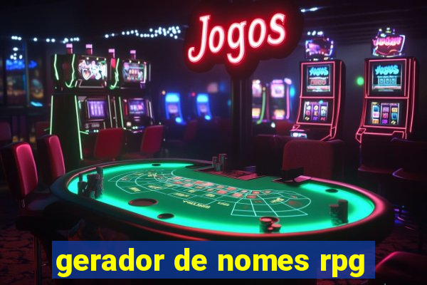 gerador de nomes rpg