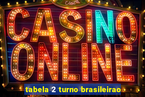 tabela 2 turno brasileirao