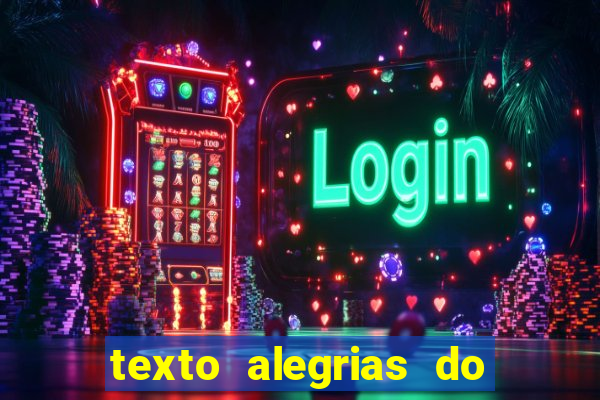 texto alegrias do natal com interpretação e gabarito