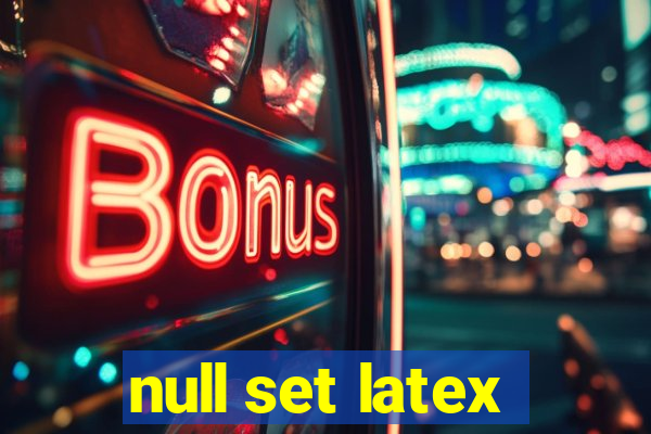 null set latex