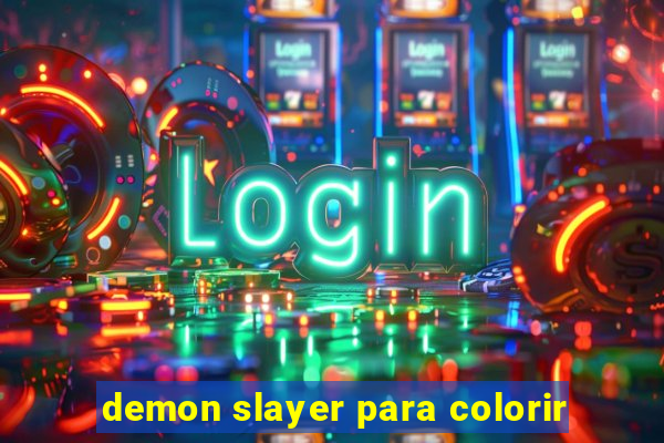 demon slayer para colorir