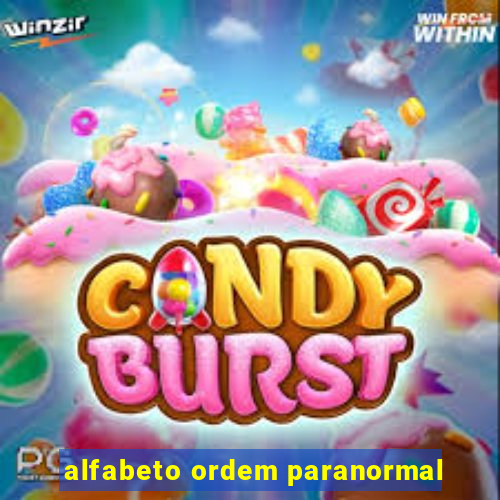 alfabeto ordem paranormal